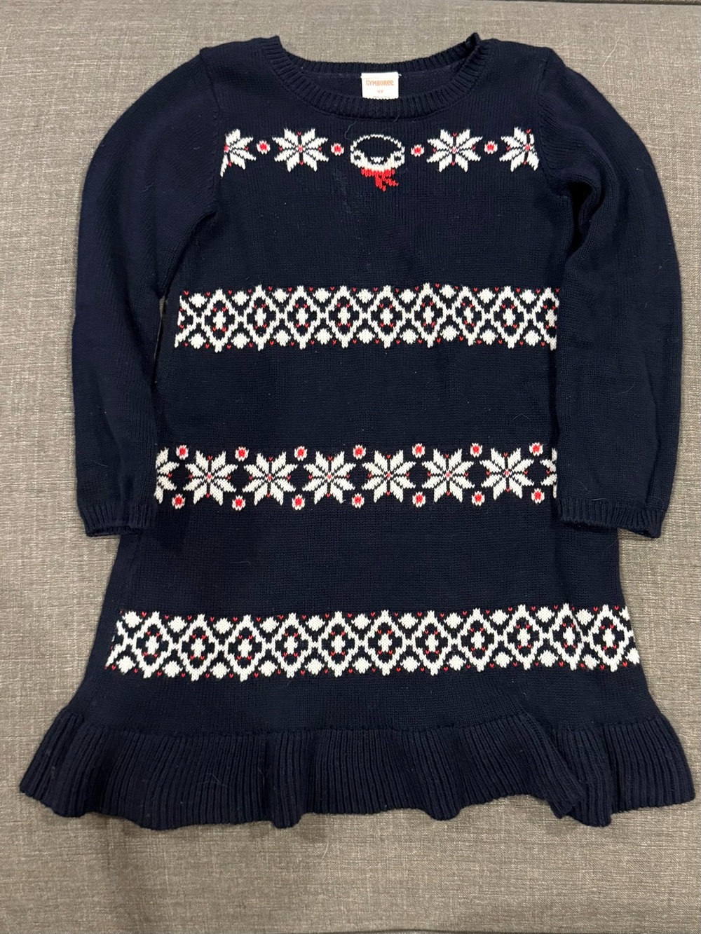 Gymboree Girls 3T Fair Isle Sweater Dress Like New